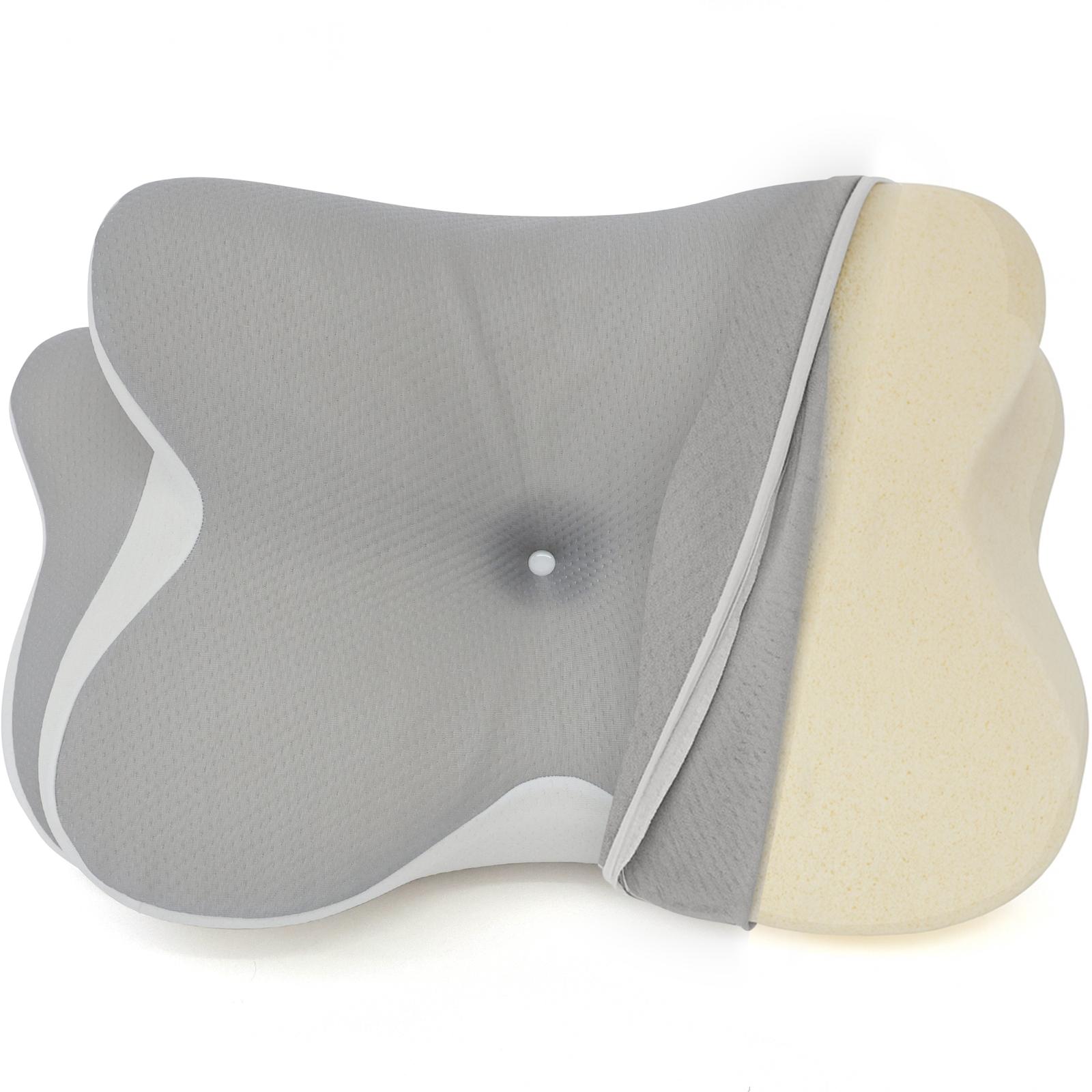 funda almohada viscoelástica gris