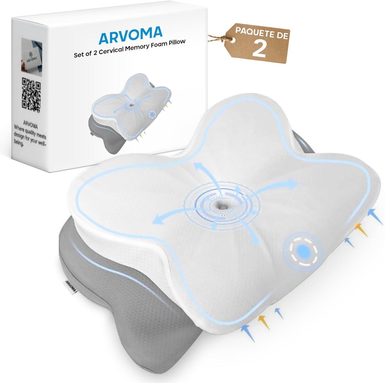 pack de 2 almohadas cervicales